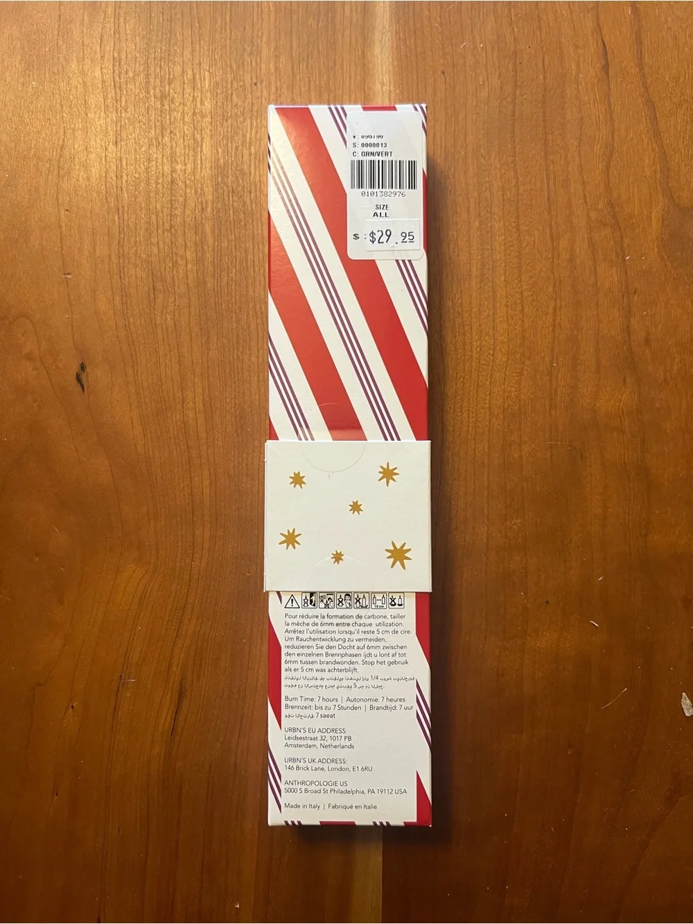 Anthropologie Dark Green Taper Candles with Snowman Accents